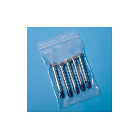 Rd Plastics Co Reclosable Poly Bags, 4"W x 6"L, 2 Mil, Clear, 1000/Pack A19